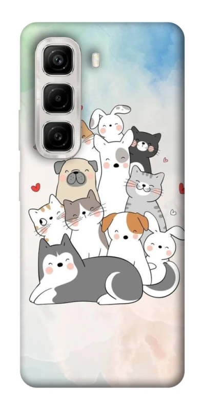 Чохол на Infinix Hot 50 4G Funny Pets ver.2 фото 1 з 1