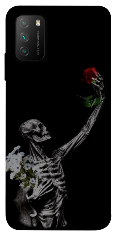 Чехол на Xiaomi Poco M3 Skeleton vs Rose фото 1 из 1