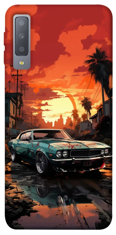 Чохол на Samsung A750 Galaxy A7 (2018) Car at sunset фото 1 з 1