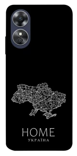 Чохол на Oppo A17 Ukraine black map фото 1 з 1
