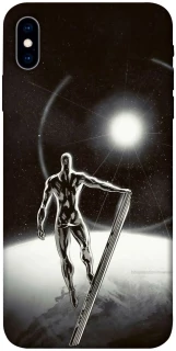 Чехол на Apple iPhone X (5.8") Серебряный сёрфер фото 1 из 1