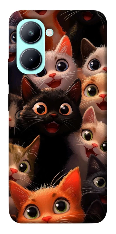 Чохол на Realme C33 happy cats фото 1 з 1
