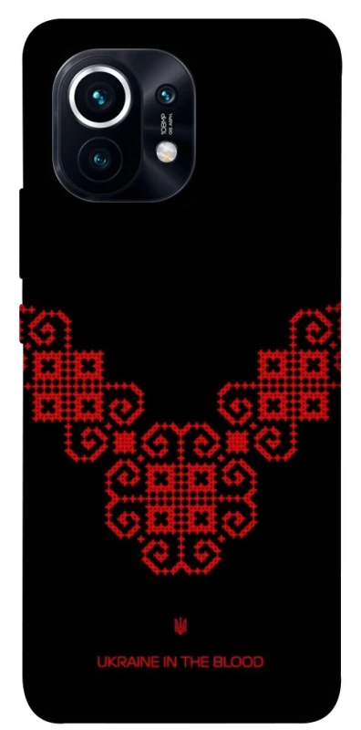 Чохол на Xiaomi Mi 11 Чорно-червона вишиванка фото 1 з 1