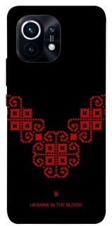 Чехол на Xiaomi Mi 11 Черно-красная вышиванка фото 1 из 1