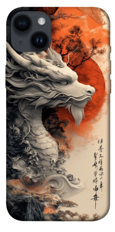 Чехол на Apple iPhone 14 Plus (6.7") white dragon фото 1 из 1