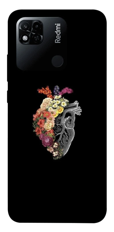 Чохол на Xiaomi Redmi 10A Heart with flowers фото 1 з 1
