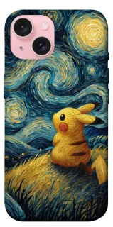 Чохол на Apple iPhone 15 (6.1") Pikachu and Van Gogh фото 1 з 1