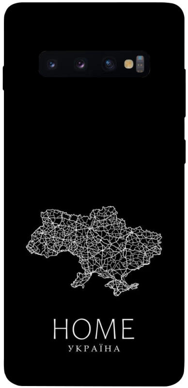 Чохол на Samsung Galaxy S10+ Ukraine black map фото 1 з 1