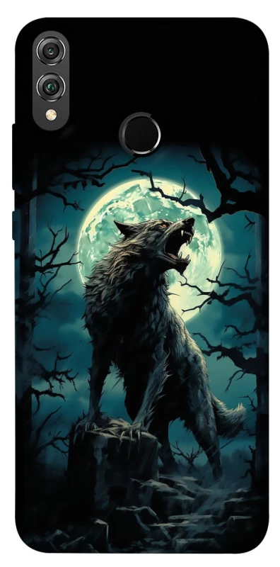 Чохол на Huawei Honor 8X Вовк під місяцем фото 1 з 1