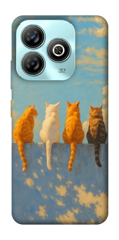 Чохол на ZTE Blade A75 4G cats on wall фото 1 з 1