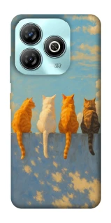 Чохол на ZTE Blade A75 4G cats on wall фото 1 з 1