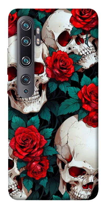 Чехол на Xiaomi Mi Note 10 / Note 10 Pro / Mi CC9 Pro skull and rose фото 1 из 1