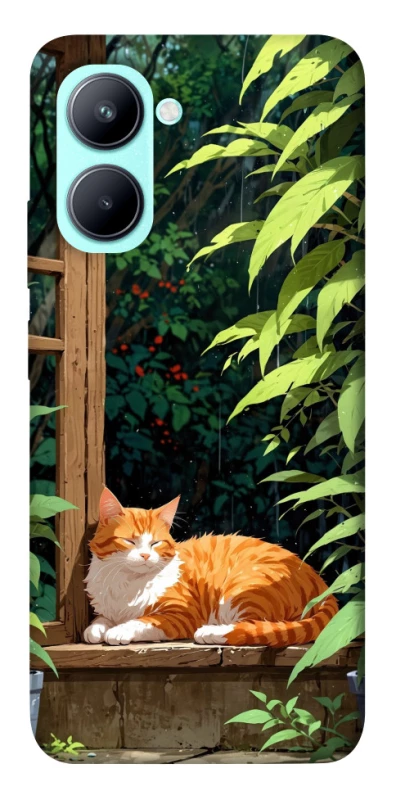 Чехол на Realme C33 red cat фото 1 из 1