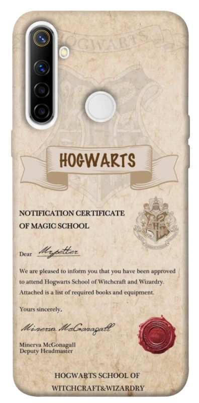 Чехол на Realme 6i The Hogwarts acceptance letter фото 1 из 1