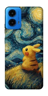 Чохол на Motorola Moto G45 Pikachu and Van Gogh фото 1 з 1