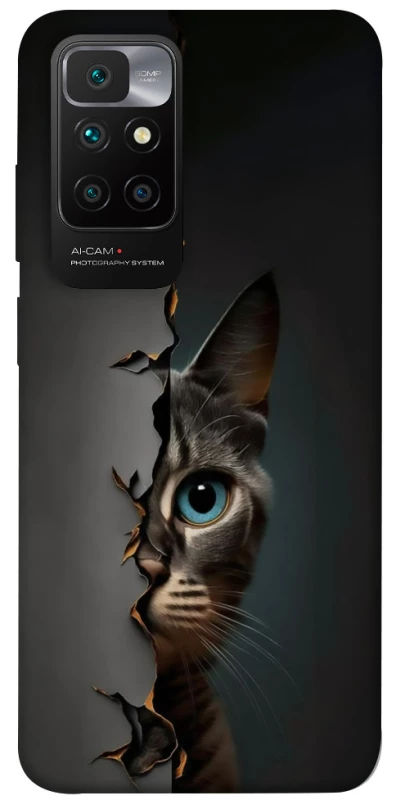 Чохол на Xiaomi Redmi 10 Кіт-підглядач v2 фото 1 з 1