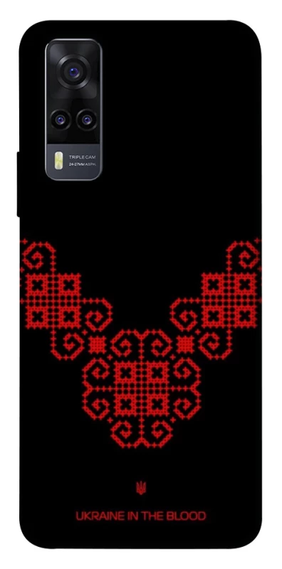 Чехол на Vivo Y31 Черно-красная вышиванка фото 1 из 1