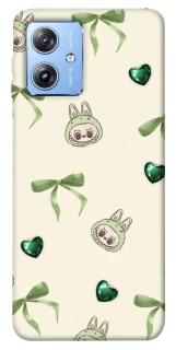 Чехол на Motorola Moto G84 Labubu Green Heart фото 1 из 1