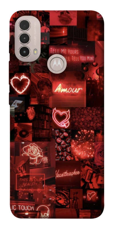 Чохол на Motorola Moto E40 Love collage ver.6 фото 1 з 1