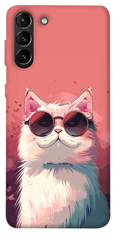 Чехол на Samsung Galaxy S21+ Сat with glasses фото 1 из 1