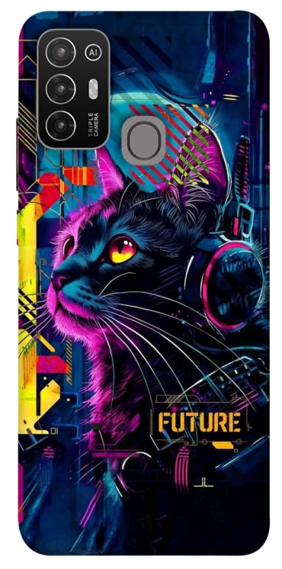 Чохол на ZTE Blade A52 Cyber Cat v2 фото 1 з 1