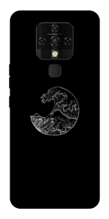 Чехол на TECNO Camon 16 SE Black tsunami фото 1 из 1
