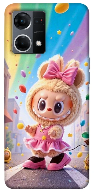 Чохол на Oppo Reno 7 4G Labubu rainbow фото 1 з 1