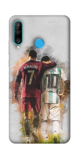 Чехол на Huawei P30 lite Ronaldo и Messi фото 1 из 1