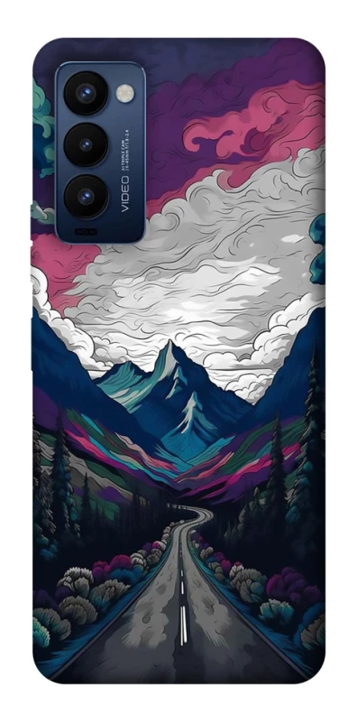 Чехол на TECNO Camon 18 Pro Нарисованные горы фото 1 из 1