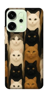 Чехол на Oppo Reno 14 Colorful Cat Collage фото 1 Чехол на Oppo Reno 14 Colorful Cat Collage фото 1 из 1