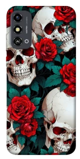 Чехол на ZTE Blade A53 skull and rose фото 1 из 1