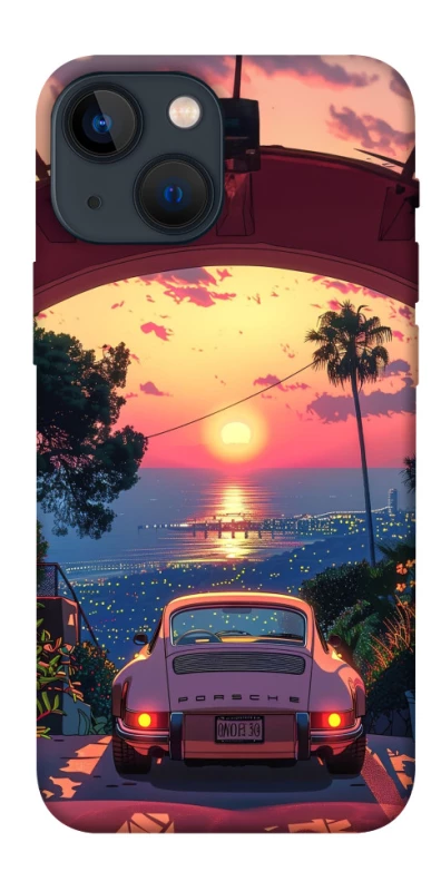 Чехол на Apple iPhone 13 mini (5.4") Porsche at sunset фото 1 из 1