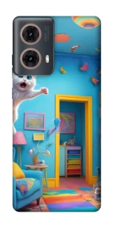 Чохол на Motorola Moto G85 crazy cat фото 1 з 1