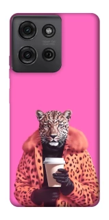 Чохол на Motorola Moto G75 Леопард з кавою фото 1 з 1