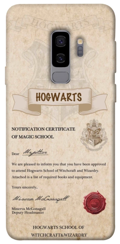 Чехол на Samsung Galaxy S9+ The Hogwarts acceptance letter фото 1 из 1
