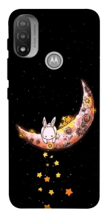 Чехол на Motorola Moto E20 Moon rabbit фото 1 из 1