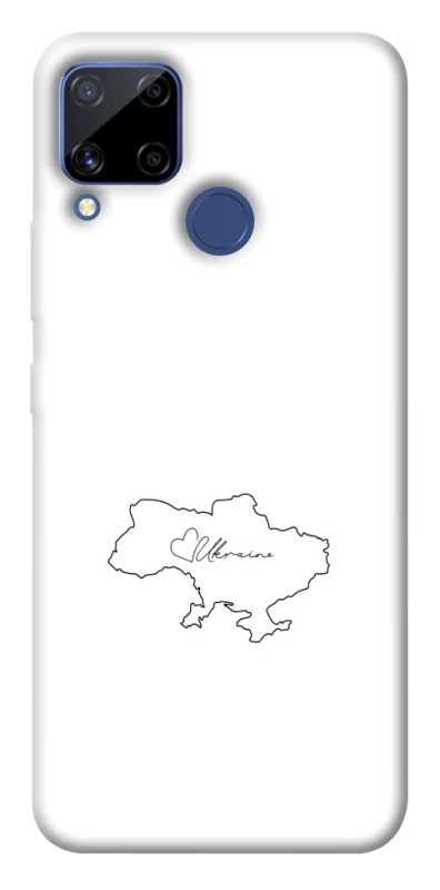 Чехол на Realme C15 Ukraine map фото 1 из 1