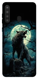 Чохол на Samsung Galaxy A21 Вовк під місяцем фото 1 з 1