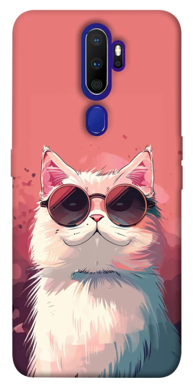 Чохол на Oppo A5 (2020) / Oppo A9 (2020) Сat with glasses фото 1 з 1