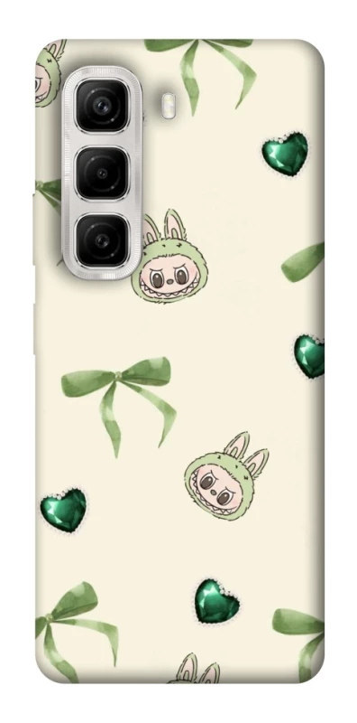 Чохол на Infinix Hot 50 4G Labubu Green Heart фото 1 з 1