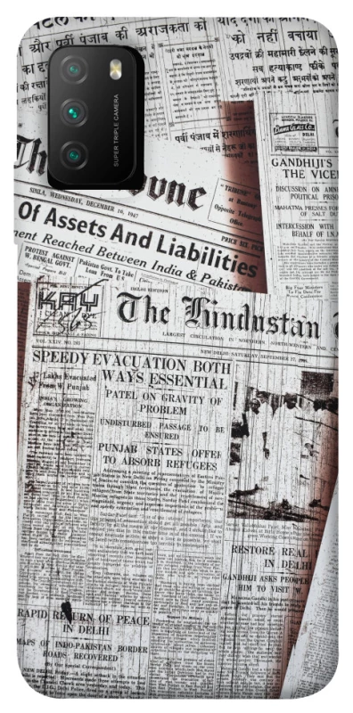 Чохол на Xiaomi Poco M3 Газети фото 1 з 1