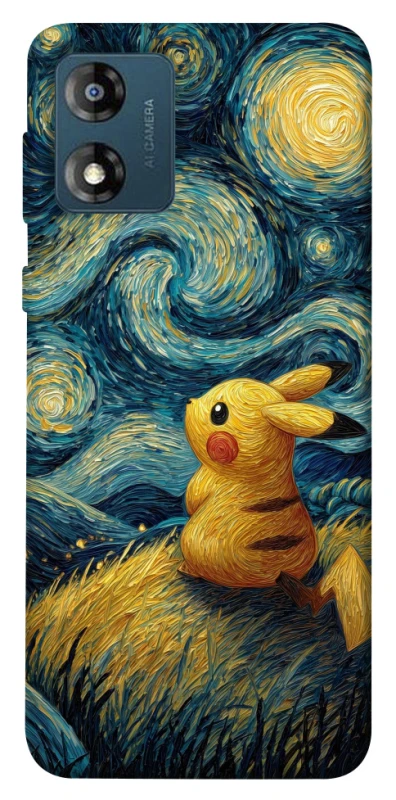 Чохол на Motorola Moto E13 Pikachu and Van Gogh фото 1 з 1