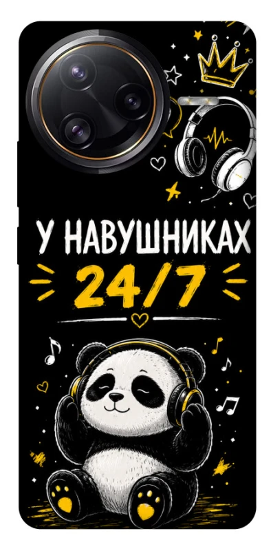 Чехол на Xiaomi Poco F7 Ultra У навушниках 24/7 фото 1 из 1