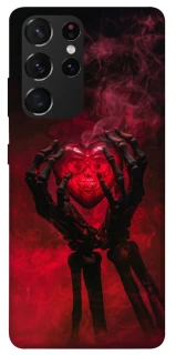 Чохол на Samsung Galaxy S21 Ultra Heart in the hands of a skeleton фото 1 з 1