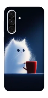 Чехол на Samsung Galaxy A36 5G Чехол кот с кофе фото 1 из 1