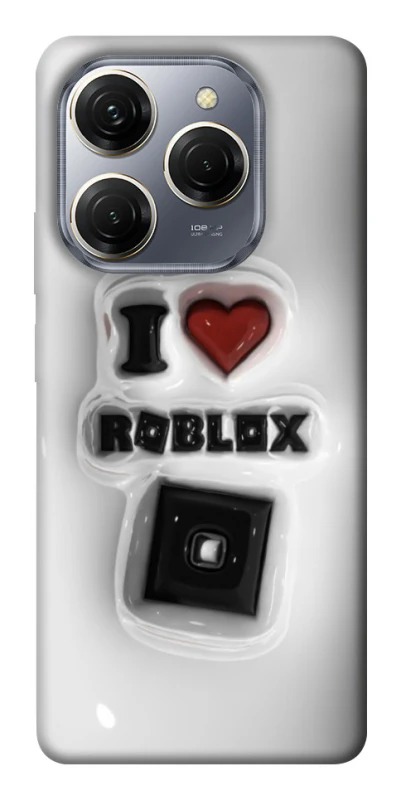 Чохол на TECNO Spark 20 Pro I love Roblox фото 1 з 1