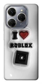 Чохол на TECNO Spark 20 Pro I love Roblox фото 1 з 1