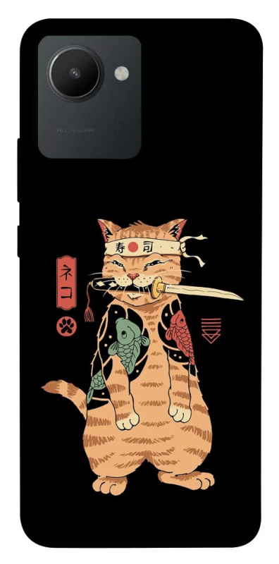 Чохол на Realme C30s Кіт-самурай фото 1 з 1