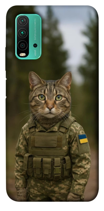 Чехол на Xiaomi Redmi Note 9 4G / Redmi 9 Power Кот защитник фото 1 из 1