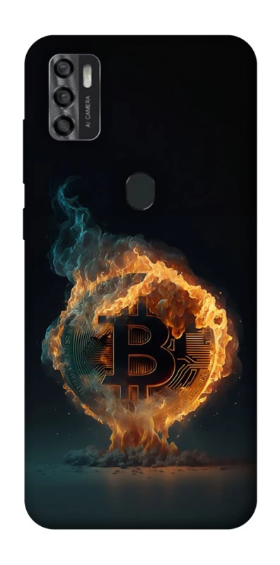 Чехол на ZTE Blade A7s (2020) Fire Bitcoin фото 1 из 1